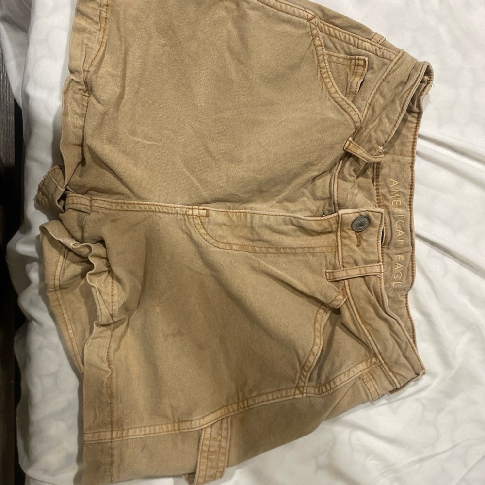 American Eagle Outfitters High Waist Tan Shorts